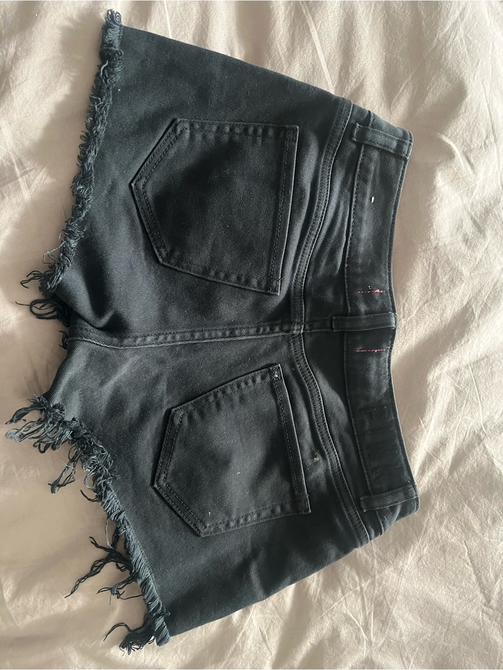 PINK Victoria's Secret Black Denim Cutoff Shorts. -New w/ Tags